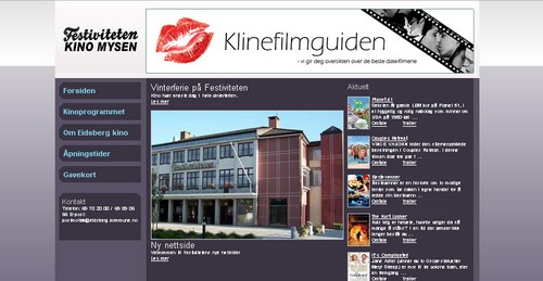 NY KINOSIDE: Den nye siden til Festiviteten er nå lansert. (Faksimile: Eidsberg kino)