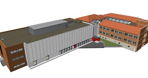 [b]TILBYGG:[/b] Slik blir det nye tilbygget på Mysen videregående skole [i](Foto: NCC)[/i]