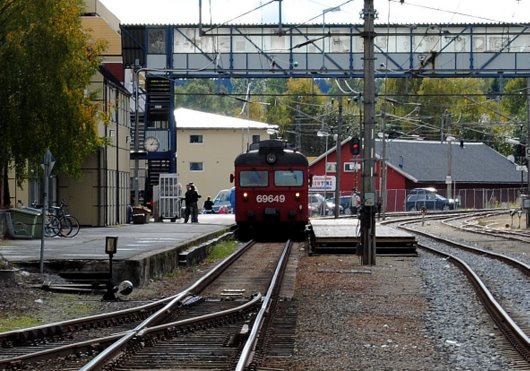 Mysen stasjon. (Arkivfoto: Adrian Sellstrøm)