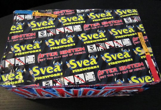 Fyrverkeribatteriet «Bandit» trekkes tilbake fra markedet. (Foto: Svea Fireworks)